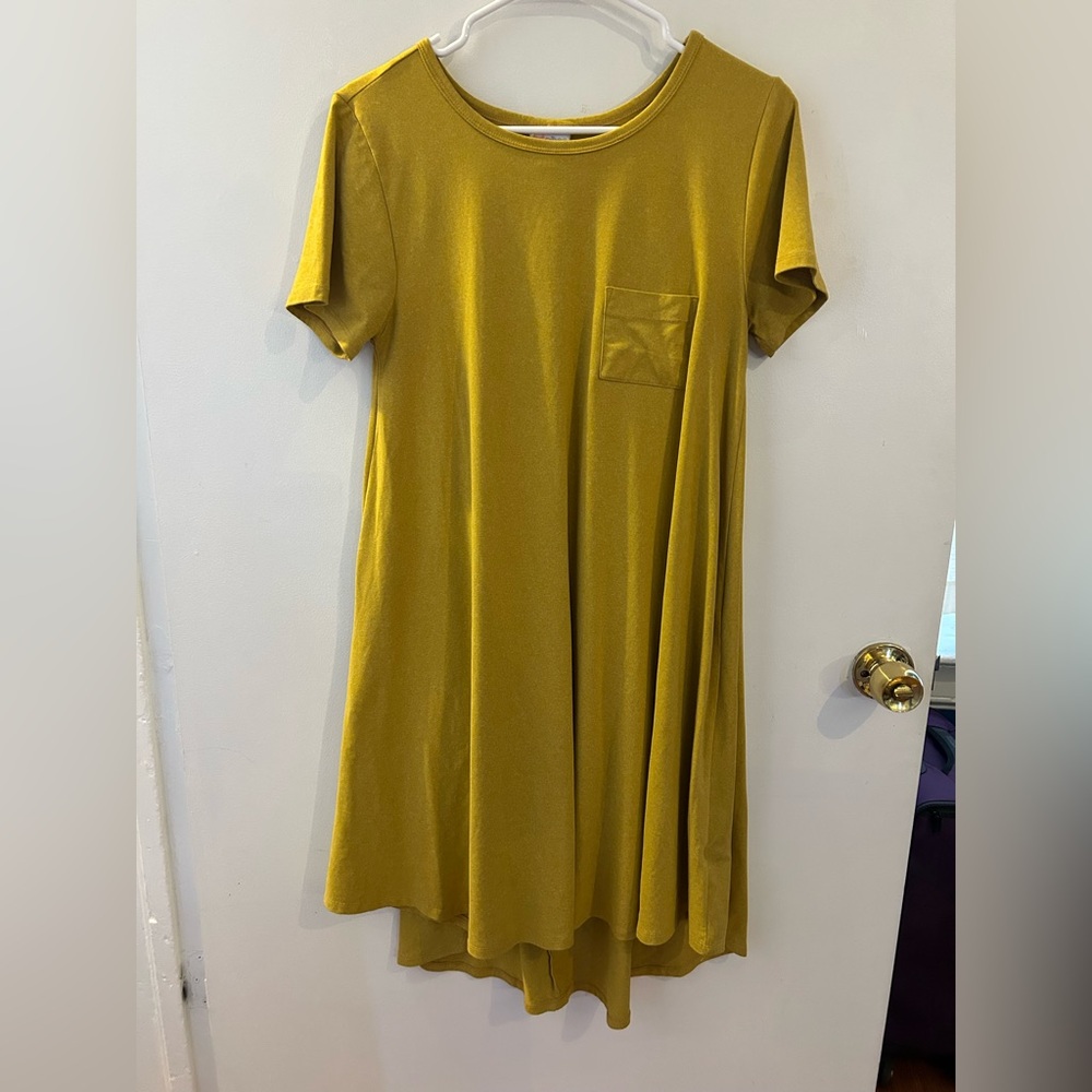 LuLaRoe Mustard Yellow Midi Dress